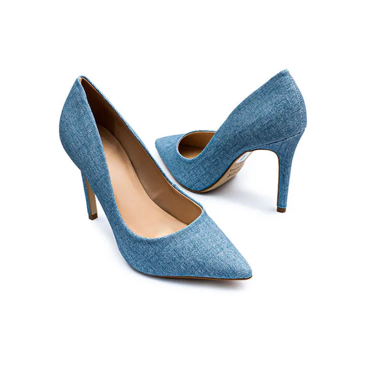 Denim Edit Pointed Pump BCR 021