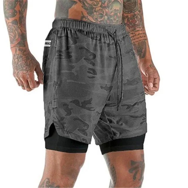 Double-deck Running  2 In 1 Shorts for Men