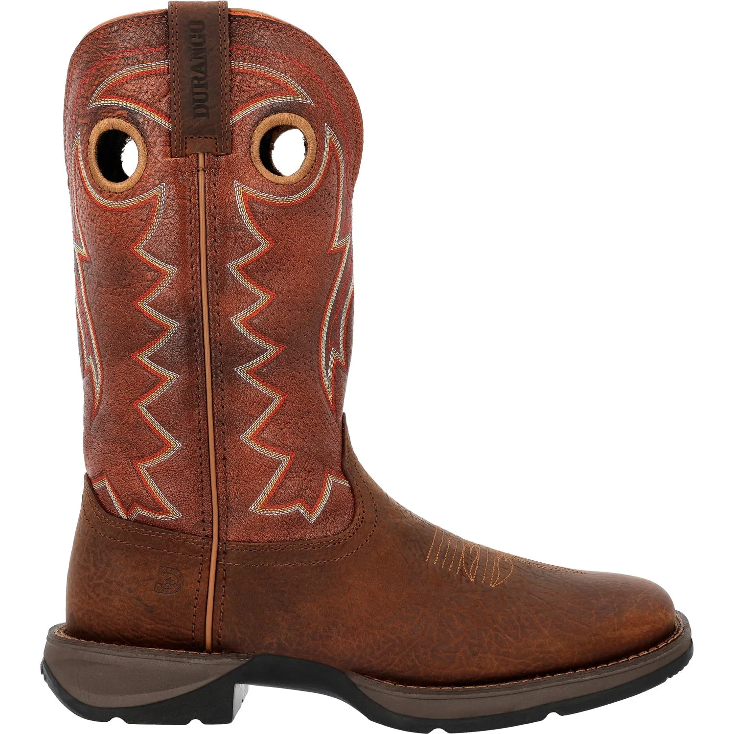 Durango Mens Rebel Ventilated Western Cimarron Brown Leather Cowboy Boots