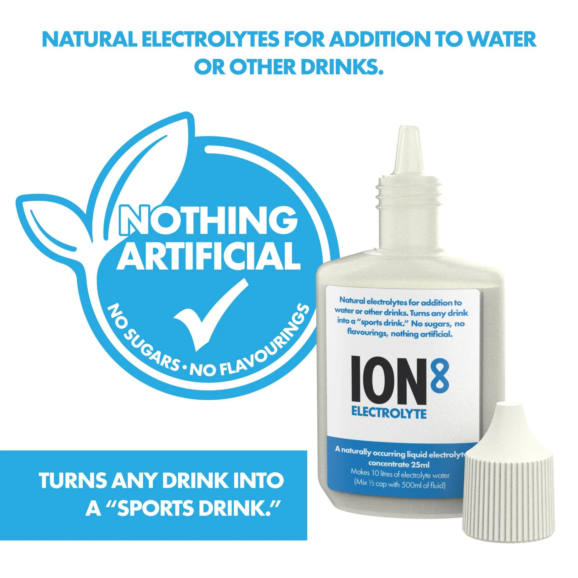 Electrolyte Hydration Booster, Sugar-Free, Zero Calories, Eases Muscle Cramps