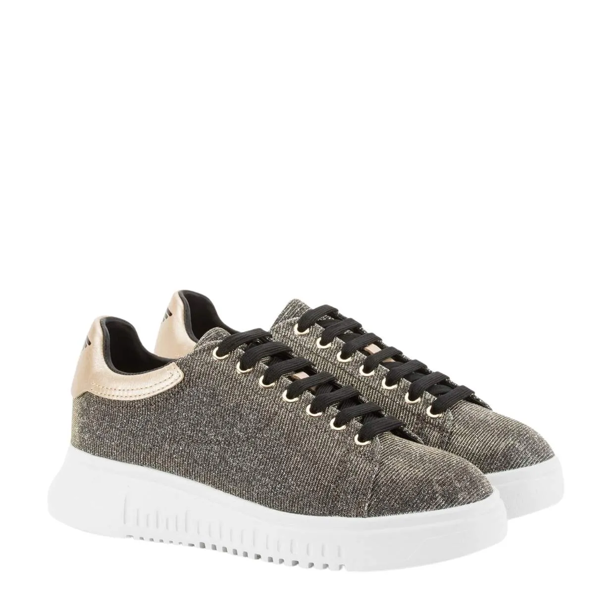 Emporio Armani Shimmering Leopard Print Sneakers