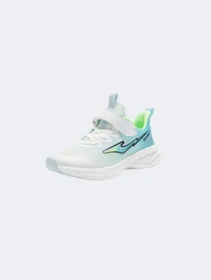 Erke Bounce Gs-Boys Running Shoes White/Cyanine