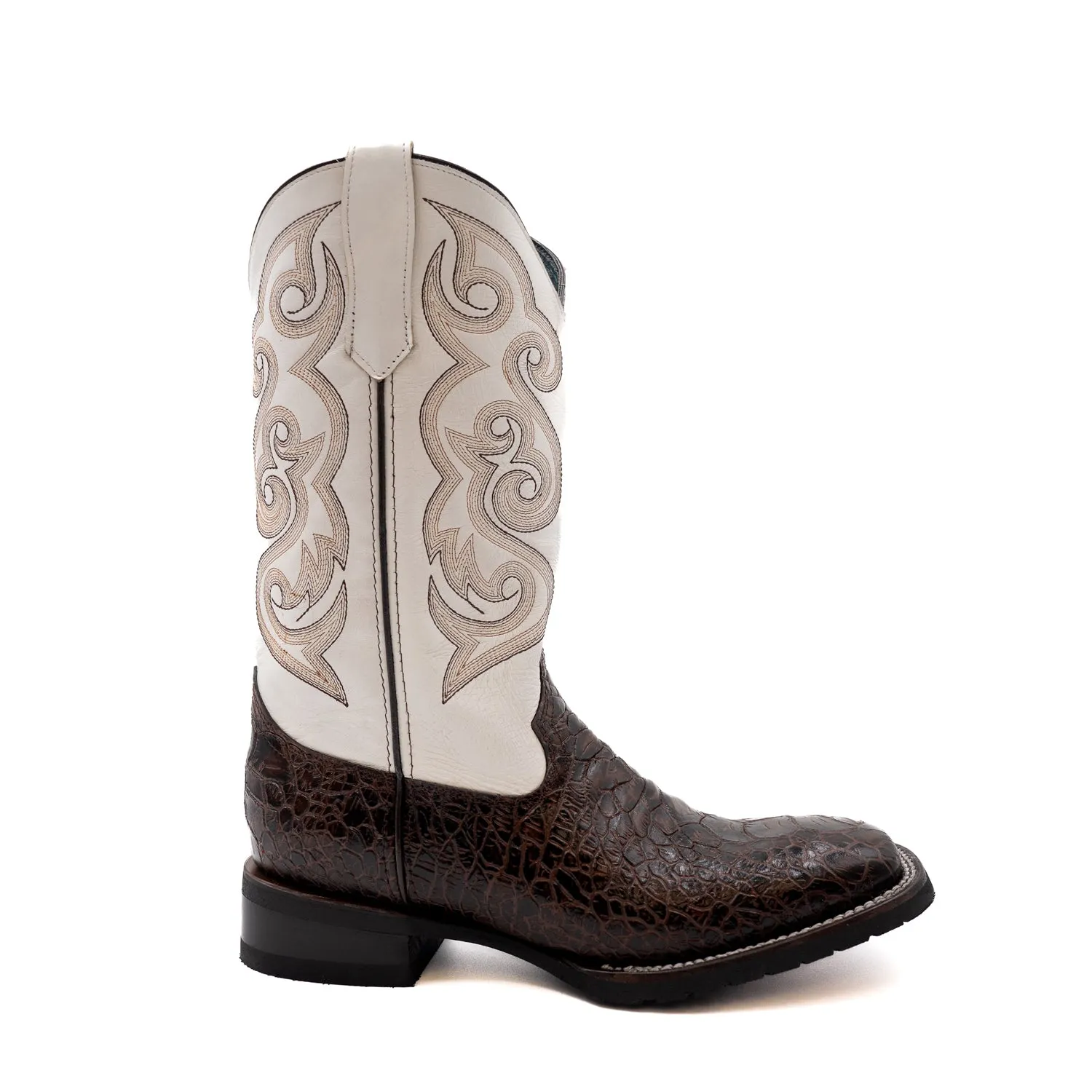 Ferrini Mens Kai S-Toe Chocolate Leather Turtle Cowboy Boots