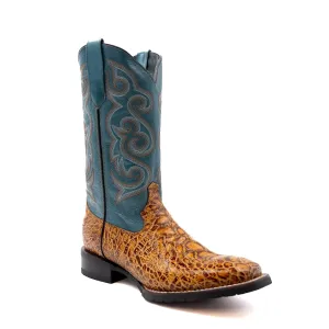 Ferrini Mens Kai S-Toe Cigar Leather Turtle Cowboy Boots