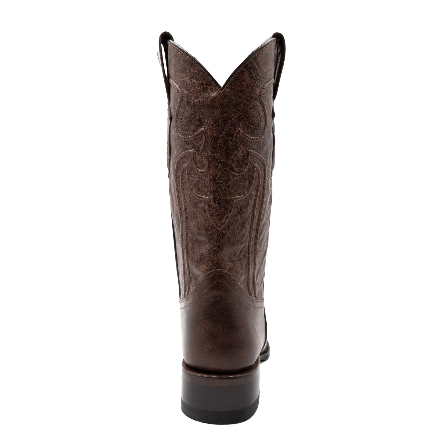 Ferrini Mens Wyatt D-Toe Chocolate Leather Cowboy Boots