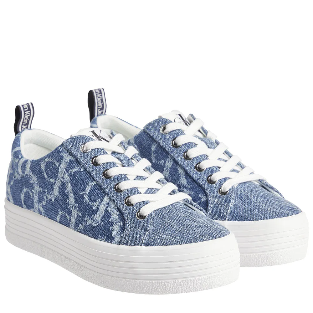 Flatform Vulcanized Cotton Sneakers - Denim