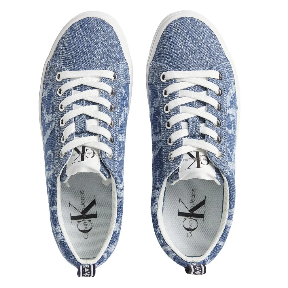 Flatform Vulcanized Cotton Sneakers - Denim