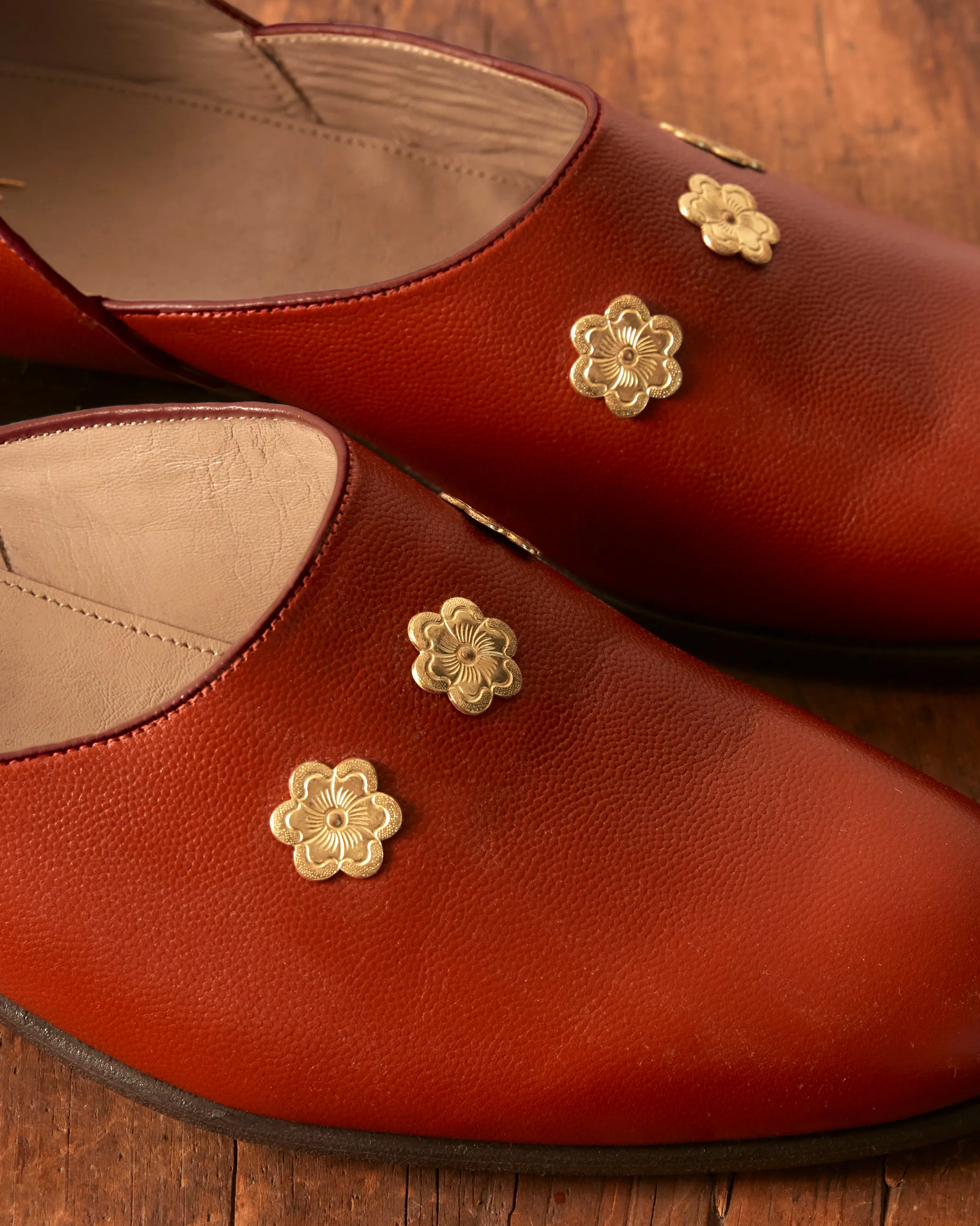 Flower Appenzeller House Shoes - Red