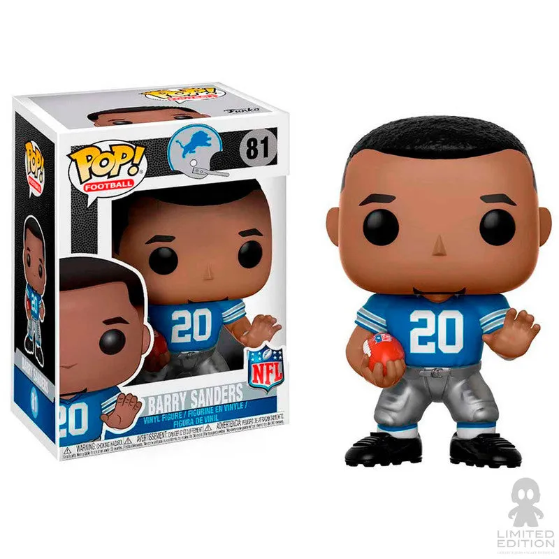 Funko Pop Barry Sanders 81 National Football League By Detroit Lions - Limited Edition