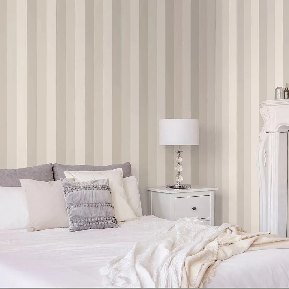 Galerie Secret Stripe Wallpaper Brown G78517