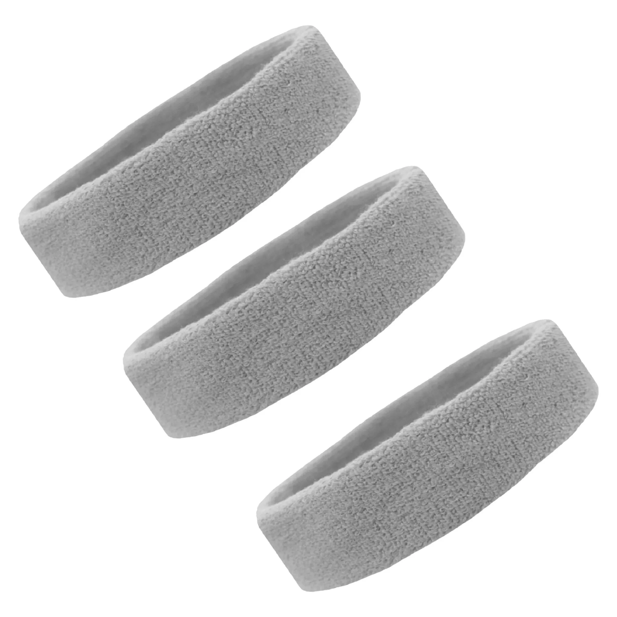 Gray Head Sweatbands - 3 Pack