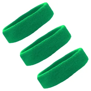 Green Head Sweatbands - 3 Pack