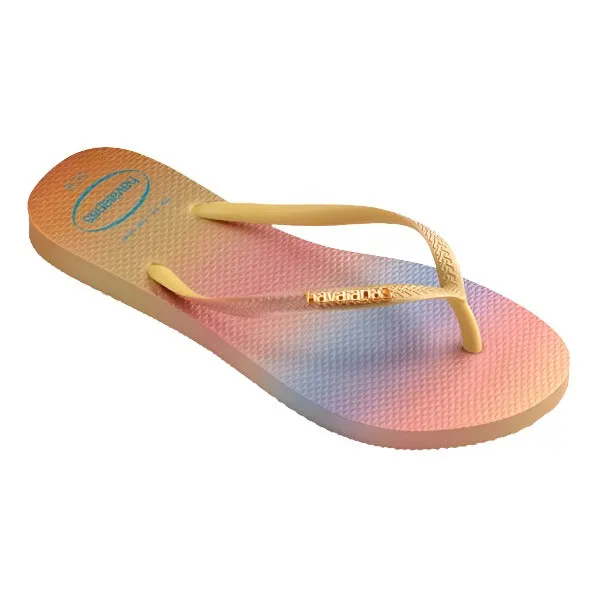 Havaianas Slim Gradient Sunset Womans FlipFlops - Yellow / Pixel