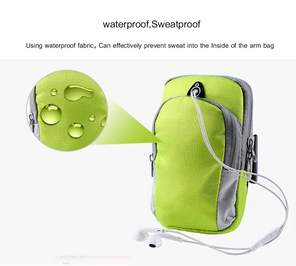 High Quality Nylon Sports Armband Bag for iPhones and Samsungs (Breathable & Waterproof)