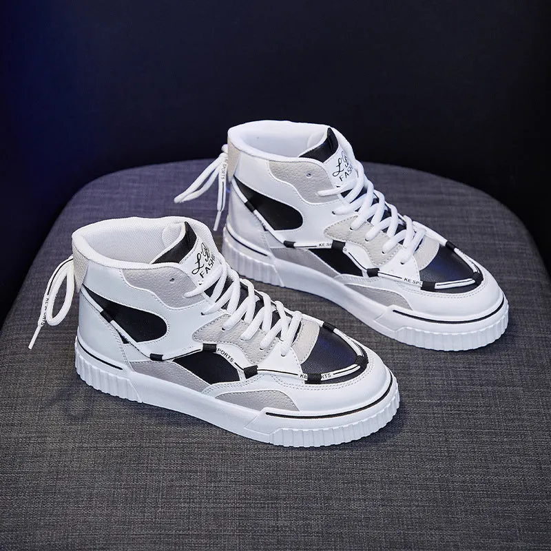 High Top White Shoes Women Flat Running Shoes Women