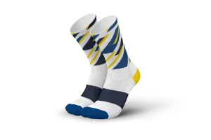 INCYLENCE Running Dashes White Blue Long Sock