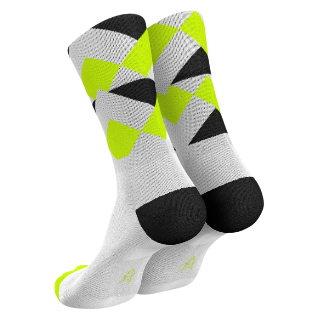 Incylence - Running Peaks Long Sock - White Canary