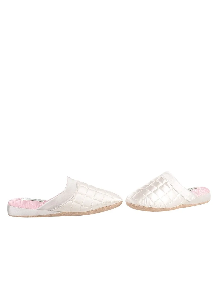 Jackie Satin Quilted Slipper