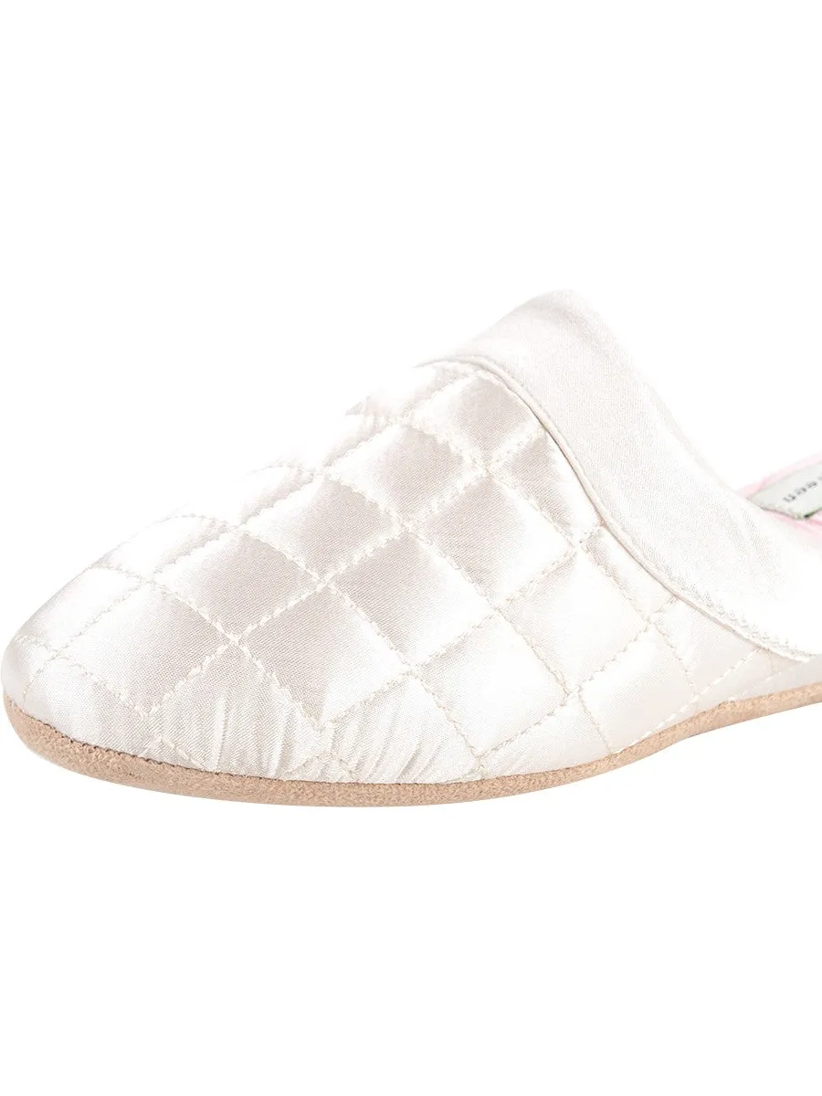 Jackie Satin Quilted Slipper