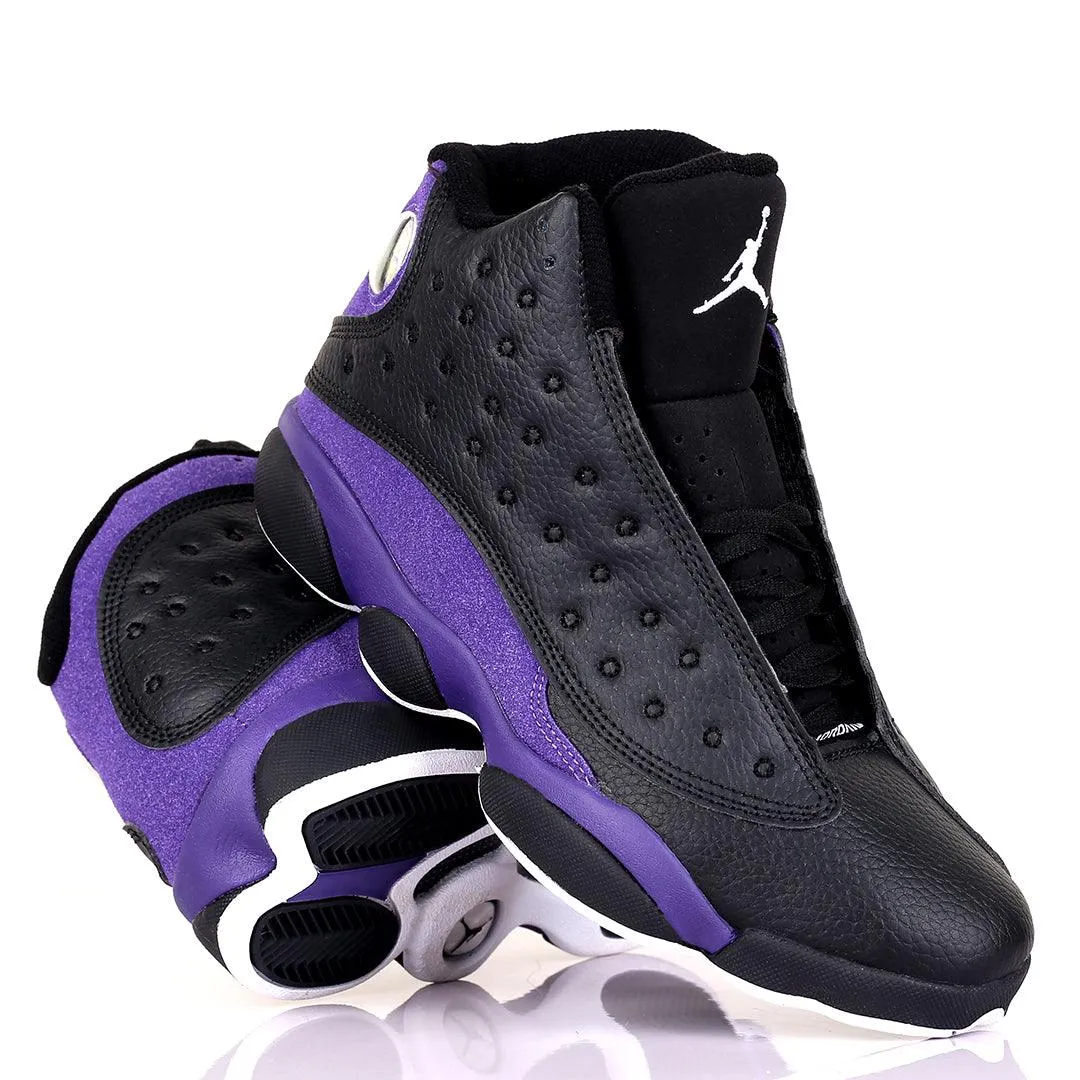 JD Lightweight Purple Skin With Black Designed Classic Retro sneakers