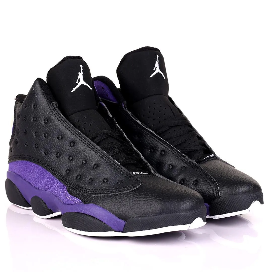 JD Lightweight Purple Skin With Black Designed Classic Retro sneakers