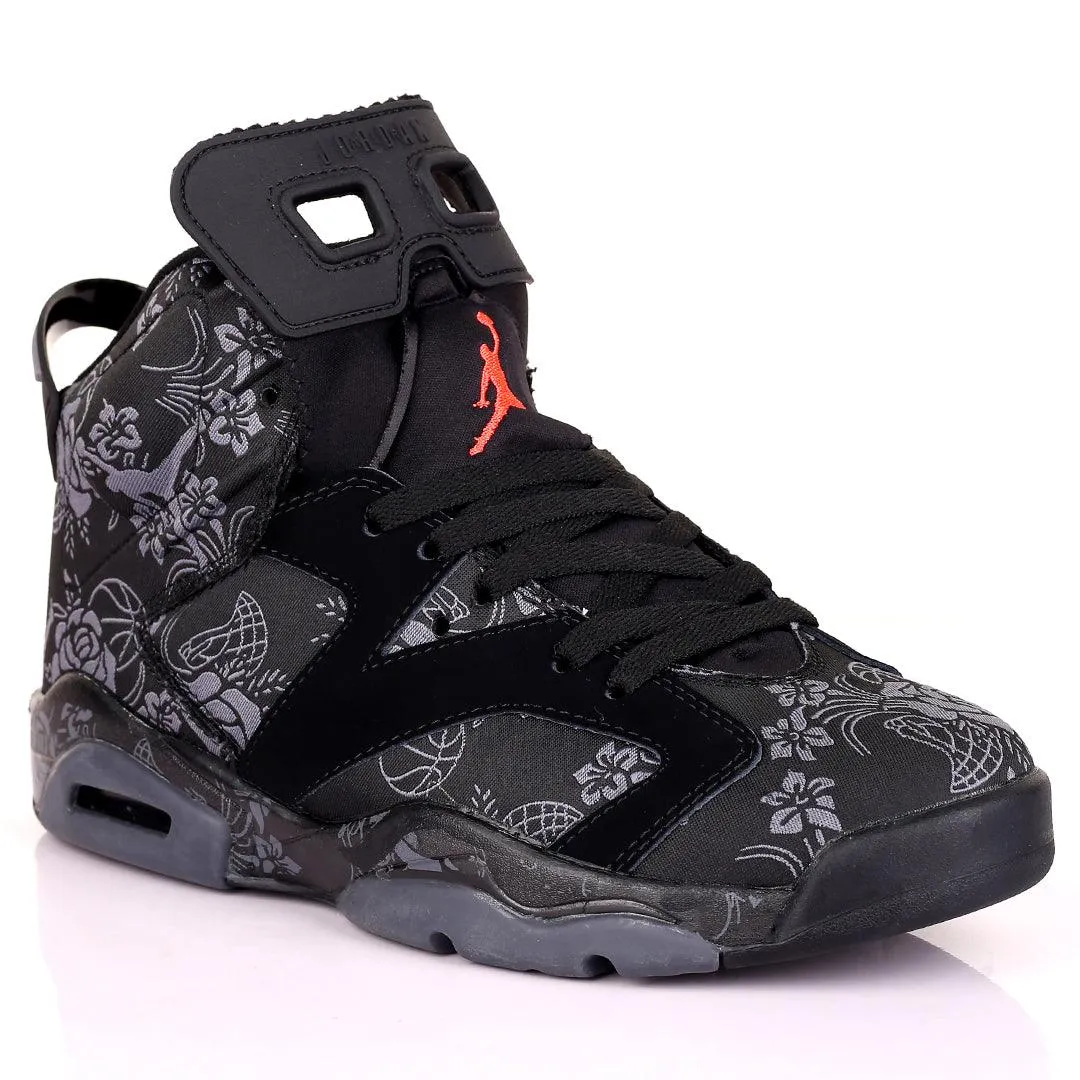 JD Men's Casual Wear Floral Retro 4 Black