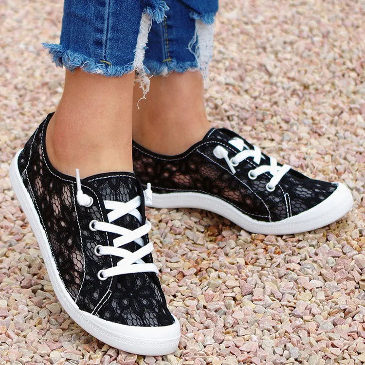 Lace Flats Shoes Summer Fashion Casual Shoes Women