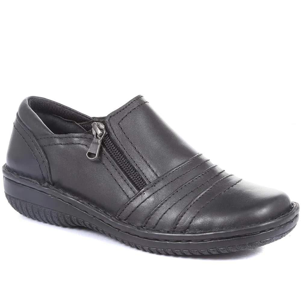 Leather Slip On Shoes for Women - HAK23014 / 308 135