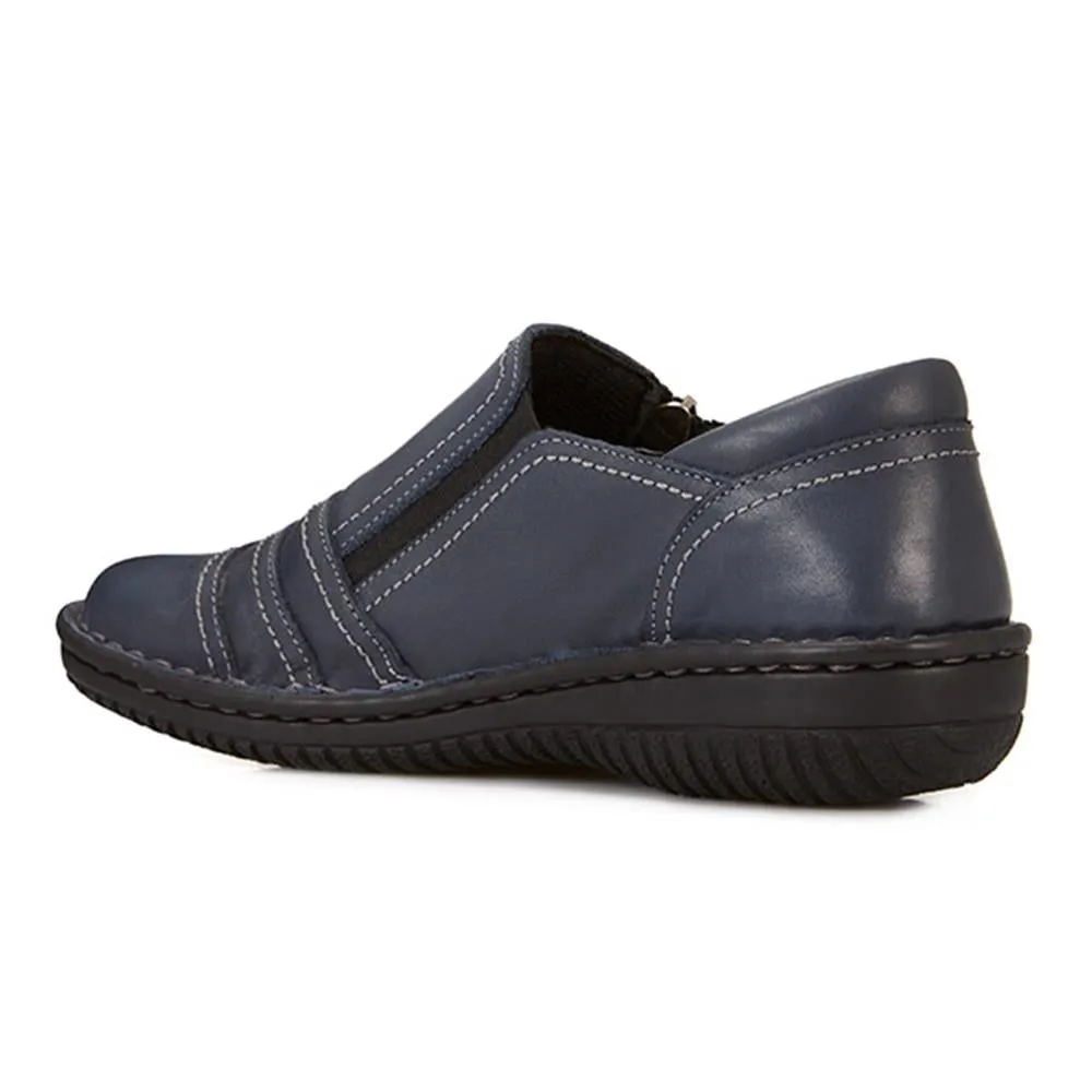 Leather Slip On Shoes for Women - HAK23014 / 308 135