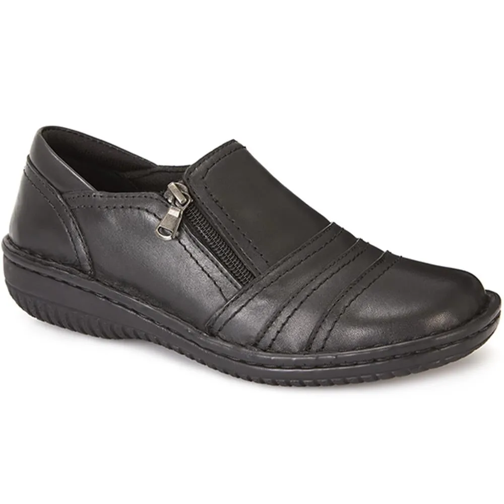 Leather Slip On Shoes for Women - HAK23014 / 308 135