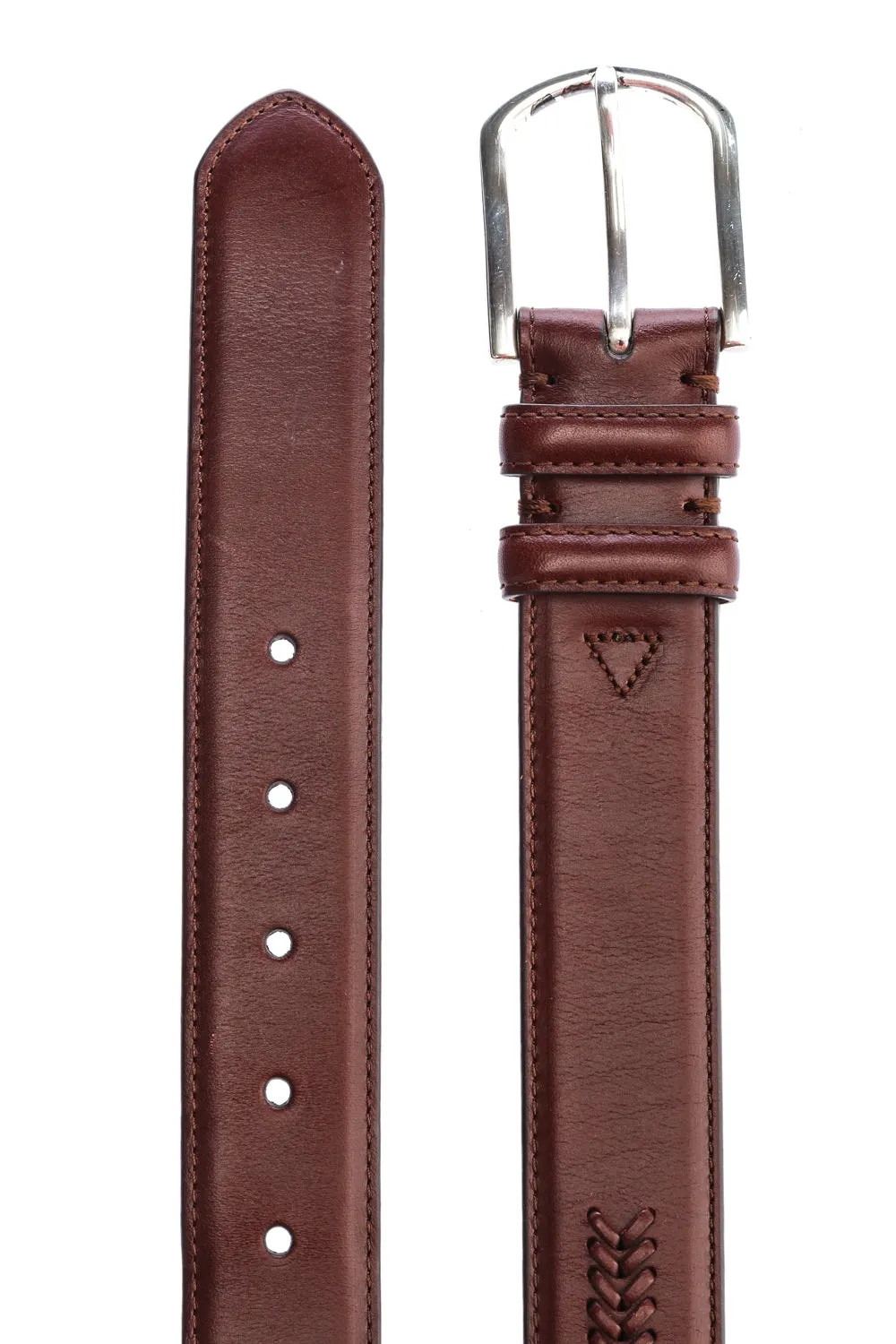 Leyva Woven Leather Belt in Brown