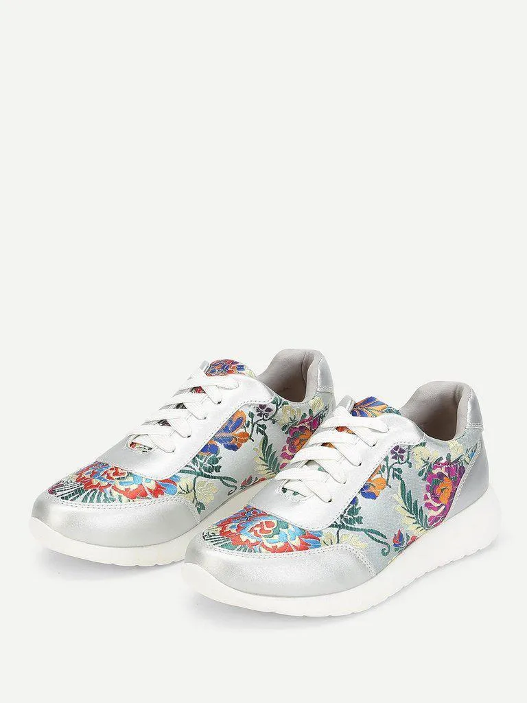 Low Top Embroidered Sneakers