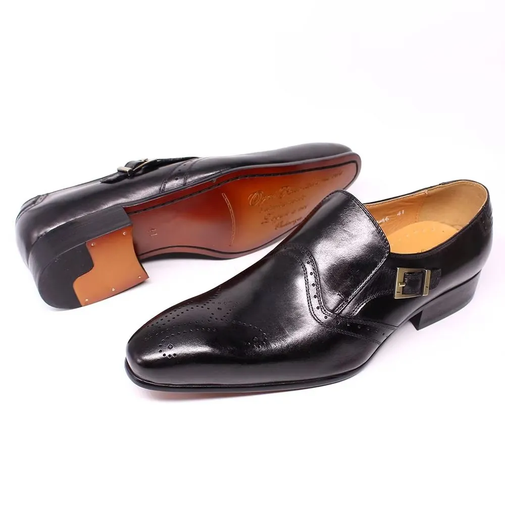 LuxeLeather Monkstrap Buckle Dress Shoes