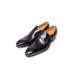 LuxeLeather Monkstrap Buckle Dress Shoes