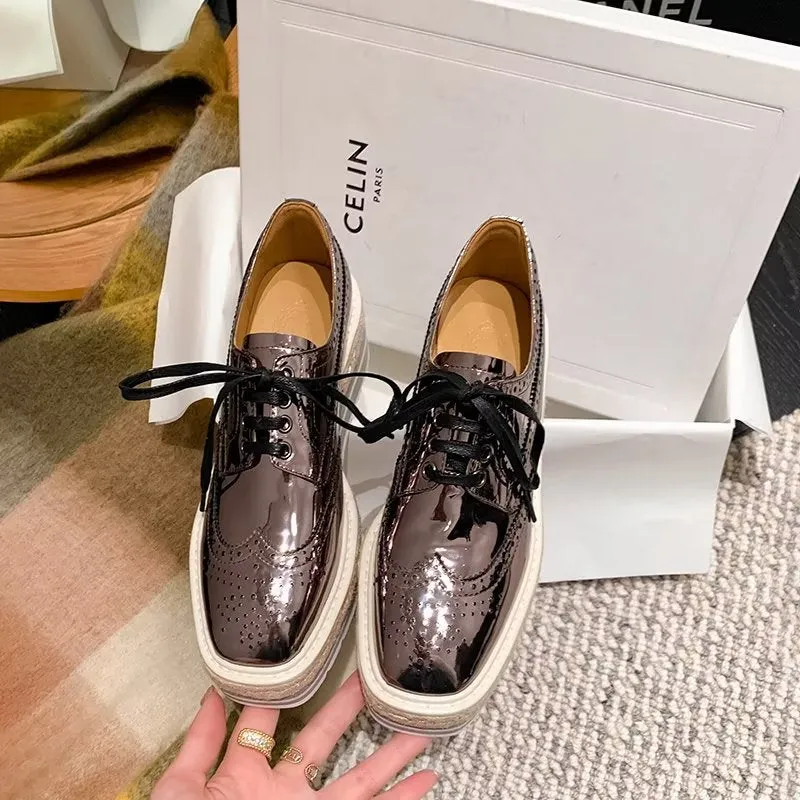 LuxeLeather Square Toe Casual Shoes