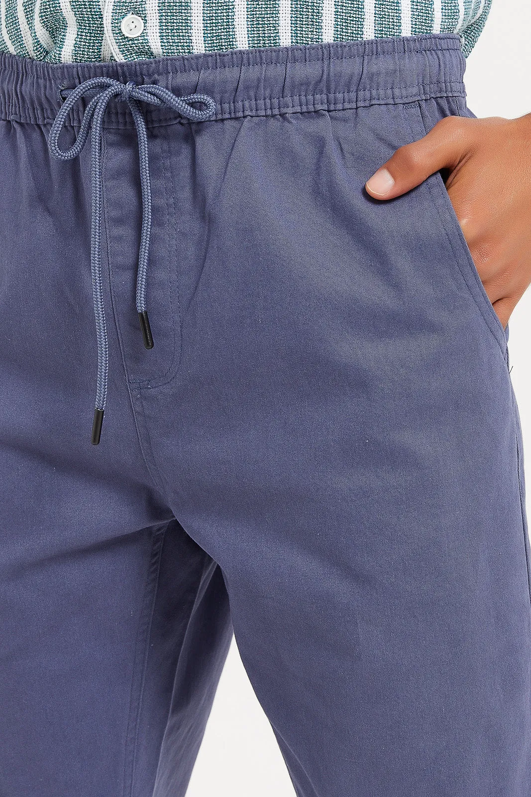 Men Blue Plain Jogger