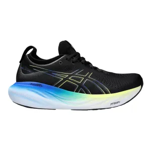 Men's Asics Gel-Nimbus 25, Black/Glow Yellow, 10.5 4E Extra Wide