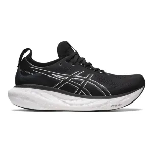 Men's Asics Gel-Nimbus 25, Black/Pure Silver, 7.5 4E Extra Wide