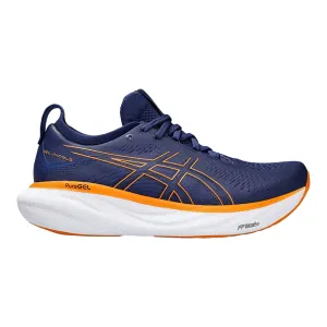 Men's Asics Gel-Nimbus 25, Deep Ocean/Bright Orange, 10.5 2E Wide