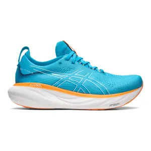 Men's Asics Gel-Nimbus 25, Island Blue/Sun Peach, 12.5 2E Wide