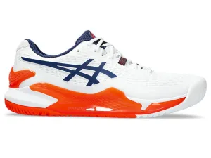 Men's Asics Gel-Resolution 9, White/Blue Expanse, 11 2E Wide