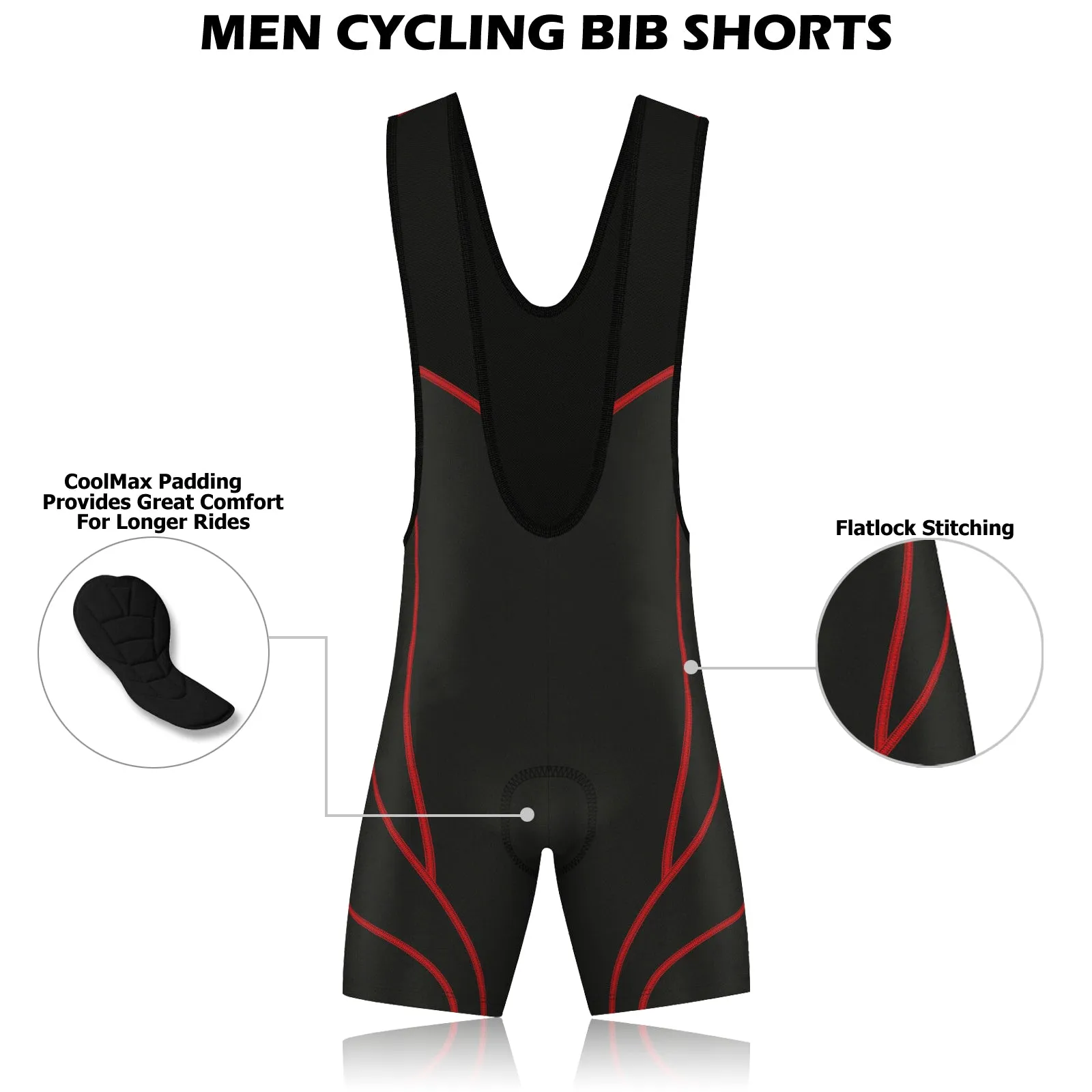 Men's Bib Cycling Padded Shorts