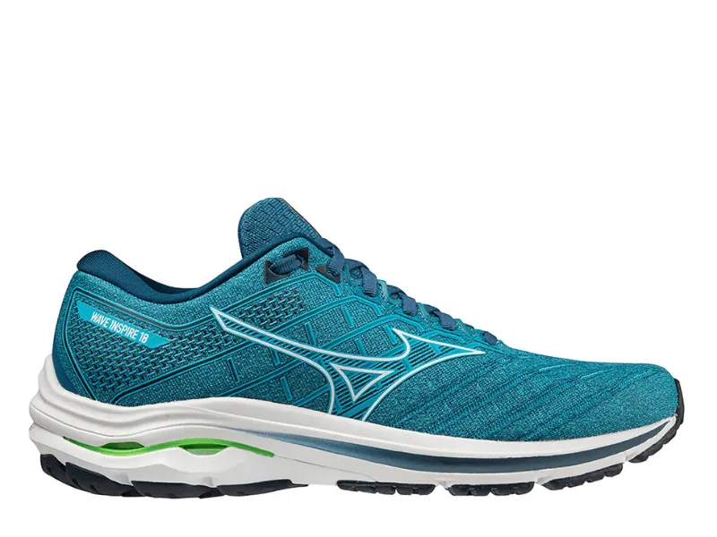 Mizuno Wave Inspire 18 Mens Running Shoe (Moroccan Blue/White/Gibraltar)