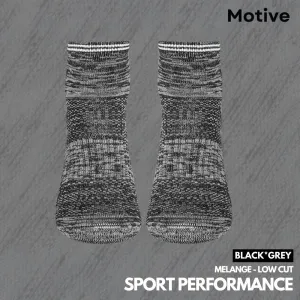 Motive Sock Sport Performance Melange Low Cut - Black/Gray