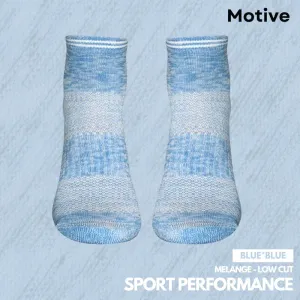 Motive Sock Sport Performance Melange Low Cut - Blue/Blue