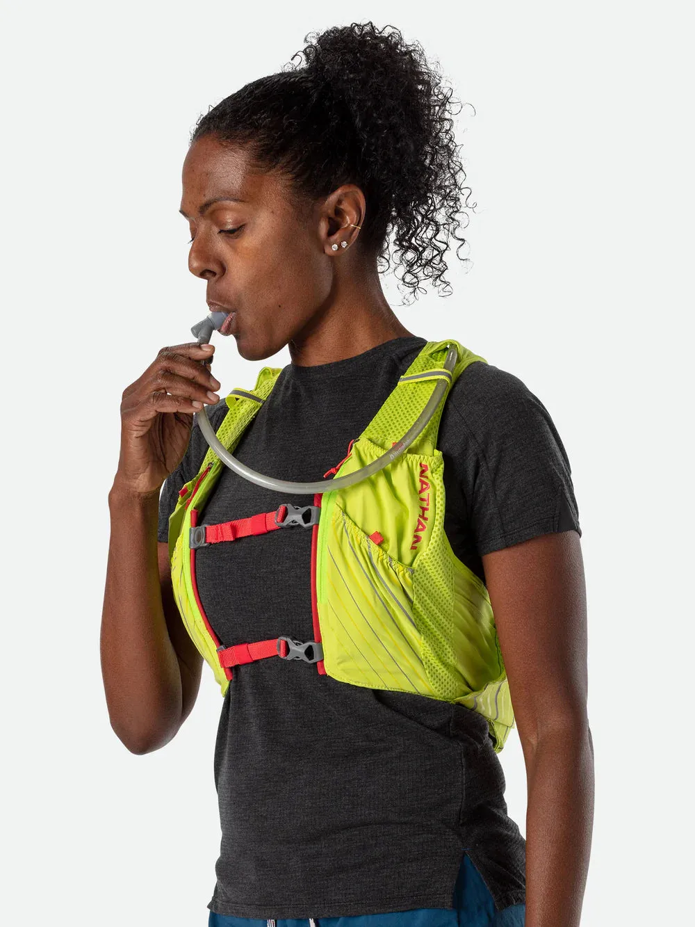 Nathan | Pinnacle 12L Hydration Race Vest | Women's | Finish Lime/Hibiscus