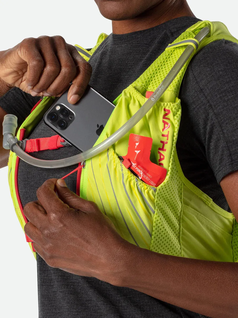 Nathan | Pinnacle 12L Hydration Race Vest | Women's | Finish Lime/Hibiscus