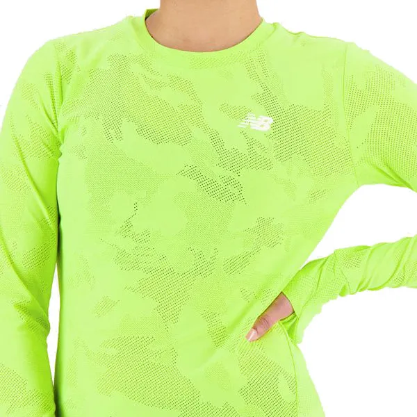 New Balance Q Speed Jacquard Long Sleeve Womens Running Shirt