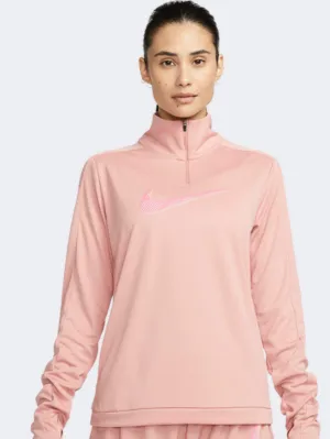 Nike Swoosh  Women Running Long Sleeve Red Stardust/Pink