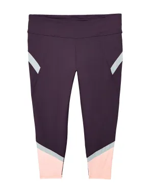 Oakdale Capri Tights | Purple / Peach